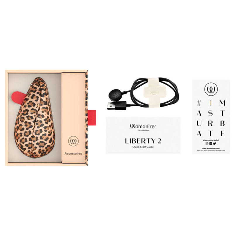 WOMANIZER - LIBERTY 2 SAUG-KLITORISSTIMULATOR, 8 INTENSITÄTSSTUFEN, LEOPARDENMUSTER