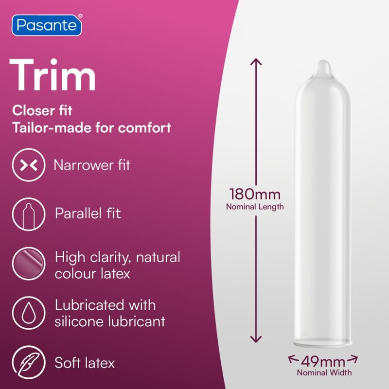 PASANTE - KONDOME TRIM CLOSER FIT CAJA 144 EINHEITEN