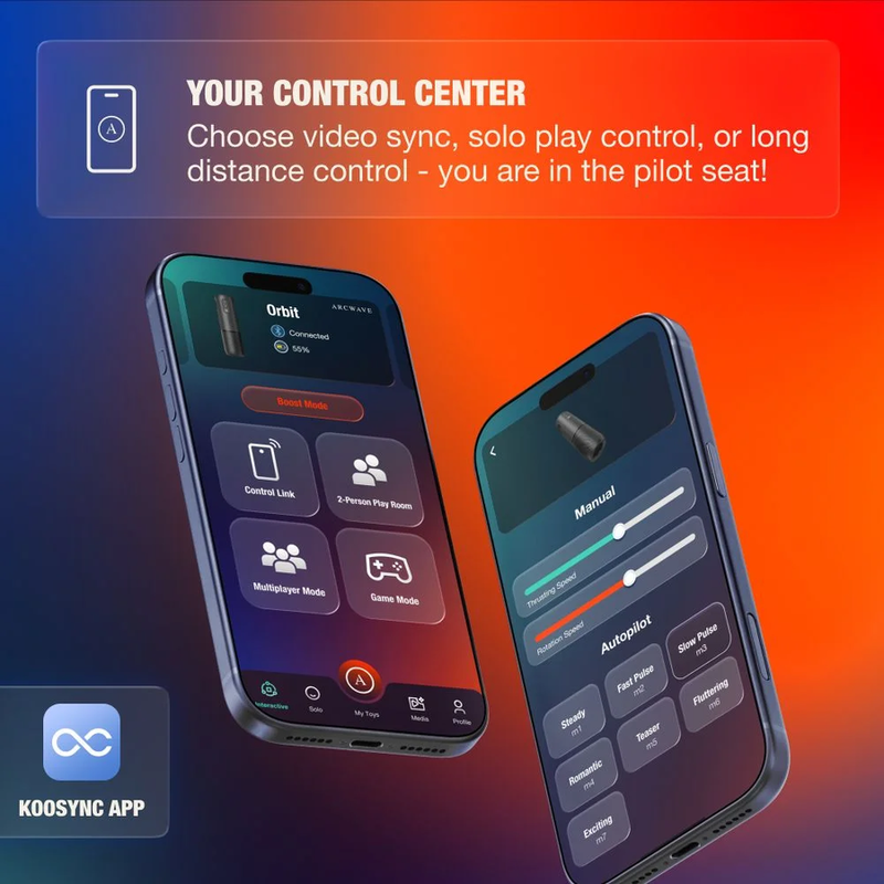 ARCWAVE - ORBIT 360° DREHBARER MÄNNLICHER MASTURBATOR MIT APP-STEUERUNG SCHWARZ