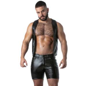 LOCKER GEAR - PUNCH HOLE LEATHERETTE WESTE KHAKI L
