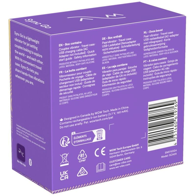 WE-VIBE - SYNC GO DUAL STIMULATOR VIOLETT