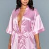 Getting Ready Satin-Kimono – Pink