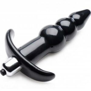 Bubbly Vibrierender Analplug mit Riffelung - Schwarz