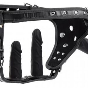 Doppelpenetration Strap-On-Gurtzeug - Schwarz