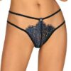 Yassmyne Sexy Spitzen-Tanga – Blau