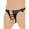 Sexy Harness-String aus Leder mit 3 Penisgurten